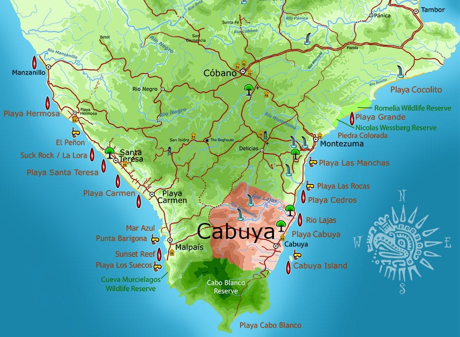 Cabuya Real Estate Map